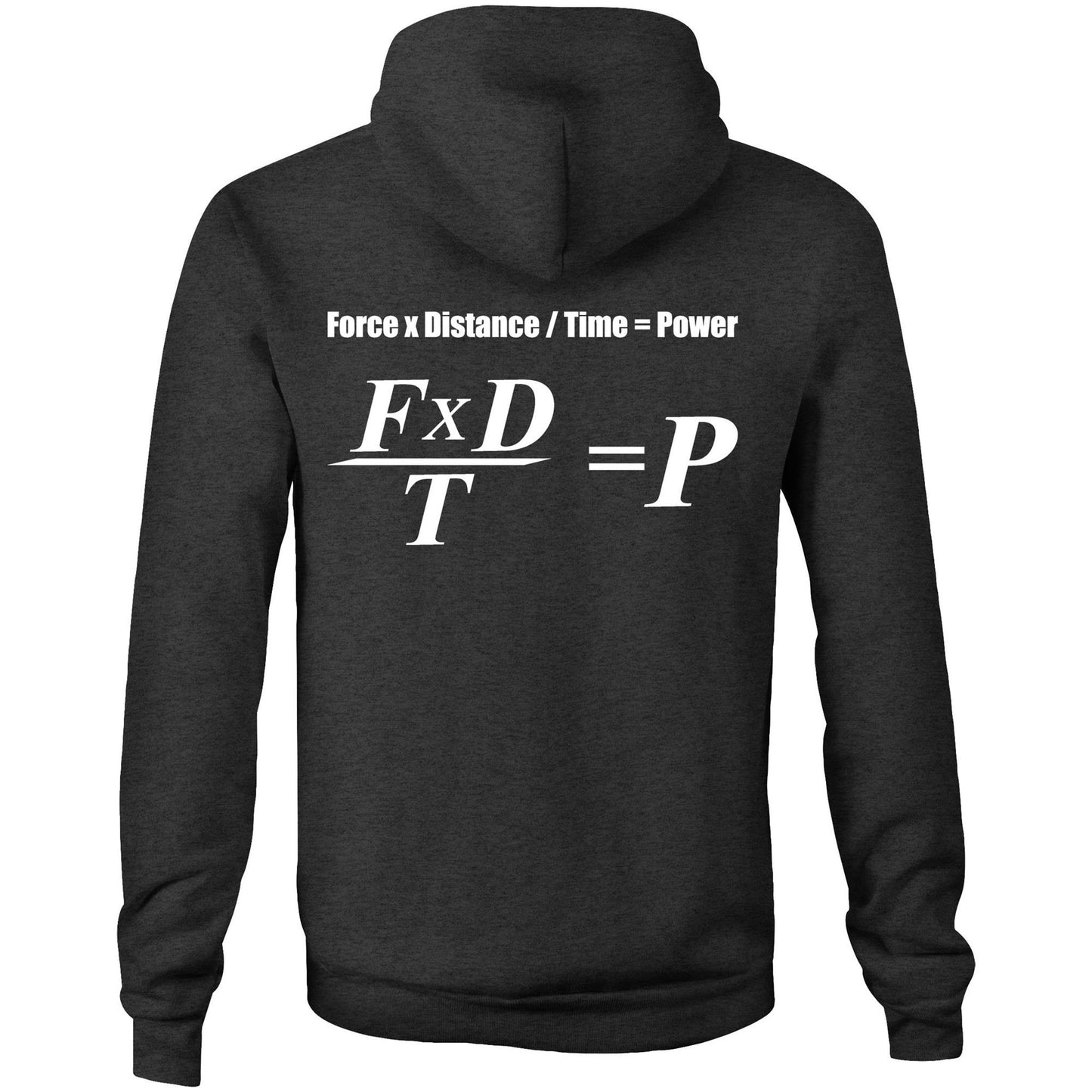 Power Equation Barbell AS Colour Stencil - Pocket Hoodie Sweatshirt