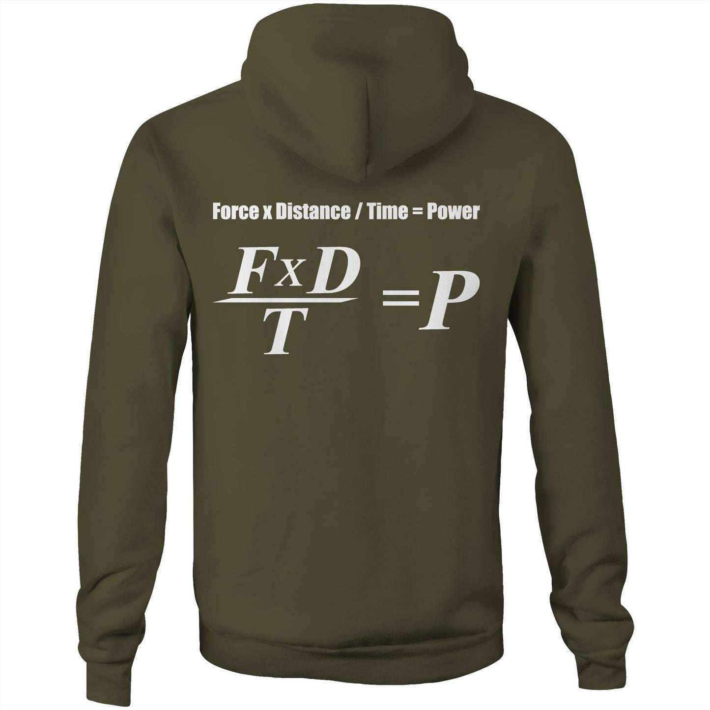 Power Equation Barbell AS Colour Stencil - Pocket Hoodie Sweatshirt